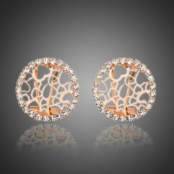 Náušnice Francesca Petrucci Náušnice Swarovski Elements Toloni E0165 Zlatá