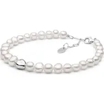 Gaura Pearls Perlový náramek Gwen - barokní perla, stříbro 925/1000 242-16B Stříbrná 18 cm + 3 cm (prodloužení) Bílá