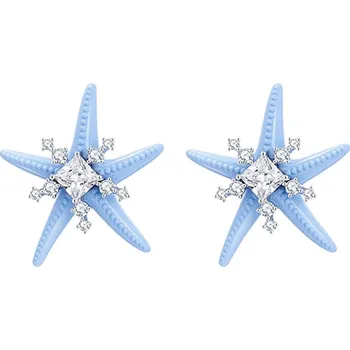 Náušnice Éternelle Náušnice Ocean Dream - mořská hvězdice E1430-ZS41053 Modrá
