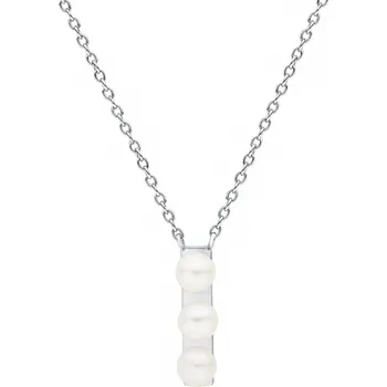 Náhrdelník Gaura Pearls Stříbrný náhrdelník se sladkovodní perlou - stříbro 925/1000 SK22526N 50 cm Bílá