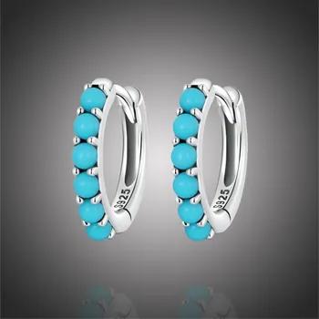 Náušnice GRACE Silver Jewellery Stříbrné náušnice s tyrkysovým magnezitem Jeanni, stříbro 925/1000 E-BSE602/64 Tyrkysová