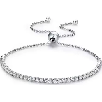 Náramek GRACE Silver Jewellery Stříbrný tenisový náramek se zirkony Rina - stříbro 925/1000 NR-SCB029/37 Stříbrná 24 cm