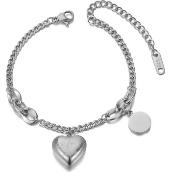 Náramek Victoria Filippi Stainless Steel Ocelový náramek Sabrina - Blind for Love - chirurgická ocel, srdce NRB20097-2/36 Stříbrná 16 cm + 3 cm (prodloužení)