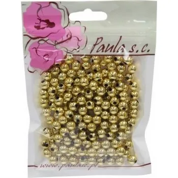 Dětské navlékací korálky Korálky 8mm zlaté plastové 50 g