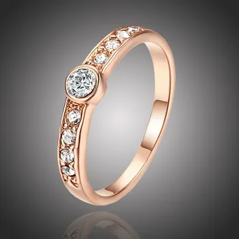 Prsten Victoria Filippi Pozlacený prsten Calligaris Gold se zirkony P172/59 59 Bílá/čirá