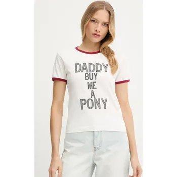 Pánské tričko Bavlněné tričko Pinko REIMAGINE by Patrick Mcdowell 105136.A2KW bílá 00X, vel. S