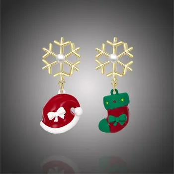 Náušnice Éternelle Vánoční náušnice Christmas Romance E1398/MCK Zlatá