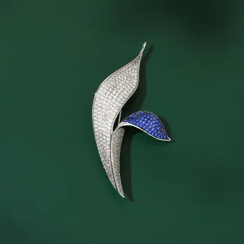 Brož Éternelle Luxusní brož se zirkony Amadea B8067-LXT0647B Modrá