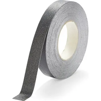 Výstražná páska Černá plastová voděodolná protiskluzová páska FLOMA Aqua-Safe - 18,3 x 2,5 cm tloušťka 0,7, 80081112