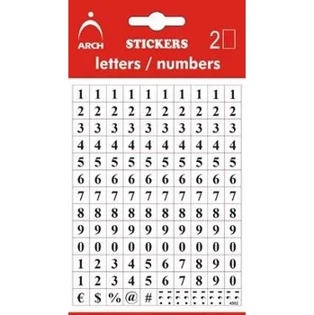 Speciální papír Čísla 0-9, výška 5 mm - 2 archy v blistru + bonus