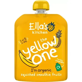 dětská jídelní sada ELLA'S KITCHEN BIO Yellow One ovocné pyré s banánem (90 g) Expirace