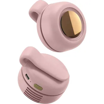 Domácí ventilátor Přenosný mini bezlopatkový ventilátor 3 rychlosti Tichý elektrický ventilátor na zavěšení Venkovní použití Rotující USB chladič vzduchu růžová