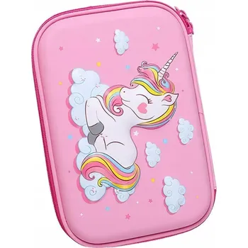 Penál Školní penál Jednorožec 3D růžový