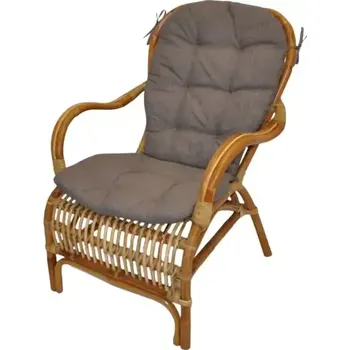 Křeslo Ratanové Křeslo Sidney - polstr šedý melír - SLEVA 3% s kodem radost25