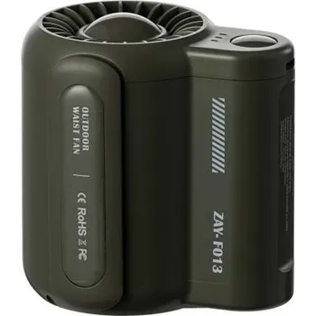 Domácí ventilátor Přenosný USB pasový ventilátor pod oblečení Mini elektrický klip na opasek Kempingový chladič vzduchu 3 režimy větru Tichý provoz zelená