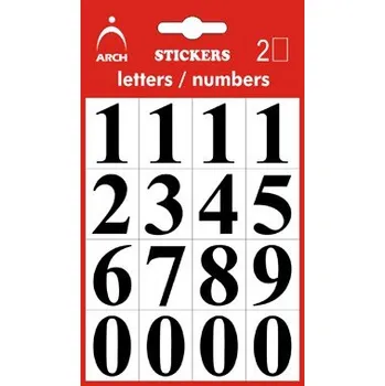 Speciální papír Čísla 0-9, výška 26 mm - černá 456-B