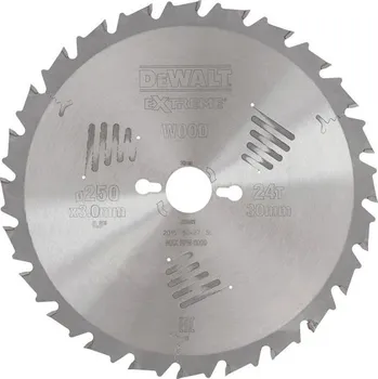 Pilový kotouč DeWALT DT4301-QZ - Pilový kotouč 250 x 3,0 x 30 mm na dřevo, 24 zubů FT 10° EXTREME