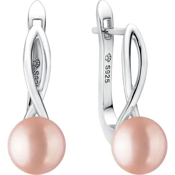 Náušnice Gaura Pearls Stříbrné náušnice s levandulovou 7,5-8 mm perlou Bella, stříbro 925/1000 SK22104EL/L Levandulová