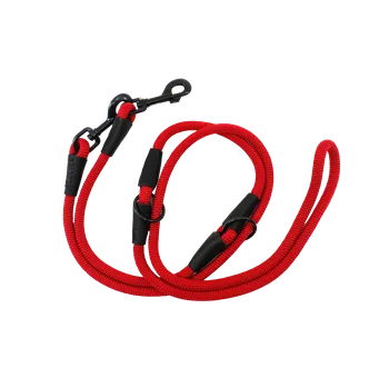 Vodítko pro psa AMINELA Vodítko lano s kůží,přepínací AMINELA, černé kování Barva: Červená, Rozměr: 8mm x 240cm AM15307