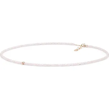 Náhrdelník Gaura Pearls Korálkový náhrdelník s růžovým křemenem Joela - stříbro 925/1000 222-56 Růžová 40 cm + 3 cm (prodloužení)
