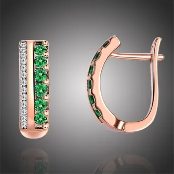 Náušnice Éternelle Náušnice Swarovski Elements Eda Green E-KZCE309-A Zelená
