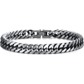 Náramek Daniel Dawson Pánský ocelový náramek Miami Cuban Vintage 8,5 mm NR2042-BR-475(1) 21 cm Vintage