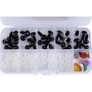 Sada očí s pojistkou s glitry Ø12 mm