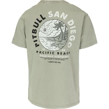 Pánské tričko PitBull West Coast - pánské triko PLANET SURF washed béžové 3XL