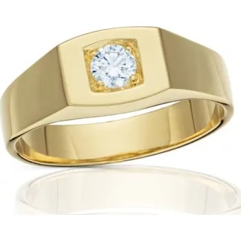 Prsten pánský zlatý prsten s diamantem 0.30ct H/VVS2 s GIA certifikátem