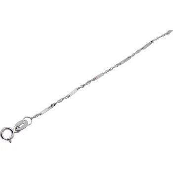 Řetízek Zlatý 585/1000 řetízek z bílého zlata singapur 1454