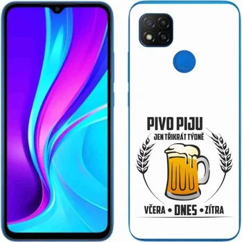 Pouzdro na mobilní telefon Gelový kryt mmCase na Xiaomi Redmi 9C - pivní motiv bílé pozadí