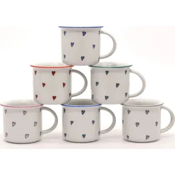 Hrnek TINA 0,1 l Srdíčka mini mix