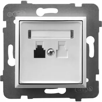 Elektrická zásuvka Telefonní zásuvka nástěnná Ospel bílá