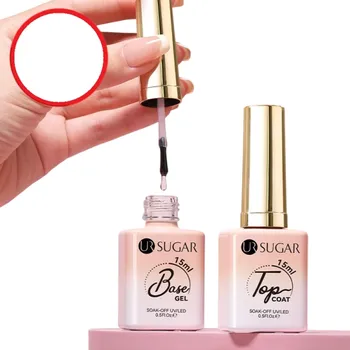 Přípravek na nehty Sada 2 ks podkladový a vrchní gel na nehty 15 ml pro gelovou manikúru