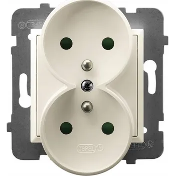 Elektrická zásuvka Ospel béžová nástěnná Elektrická Zásuvka