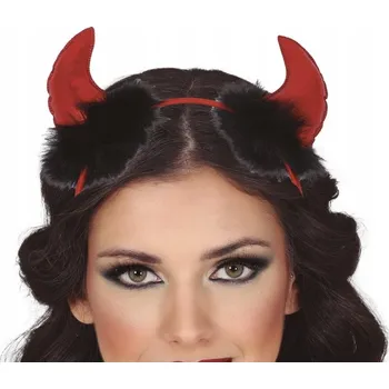 Karnevalový doplněk ROHY ČERVENÉHO ĎÁBLA ČERTICE HALLOWEEN DOPLNĚK KE KOSTÝMU DÉMON SATAN