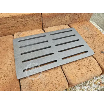 Rošt do krbu a kamen Strend Pro Litinový rošt 285x165x10/13 mm 11x7" 221144 s můstkem, do topeniště kamen, krbů (StrendPro 221144 palivový rošt z litiny 28,5x16,5 cm do hořiště kamen, krbů)