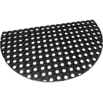 Rohožka Gumová venkovní půlkruhová vstupní rohož FLOMA Honeycomb Half Round - 45 x 75 x 2,2 cm, 70806922