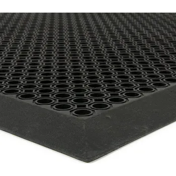 Rohožka Černá gumová venkovní vstupní rohož s obvodovou hranou Octomat Mini - 70 x 90 x 1,2 cm, 81716180
