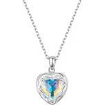 GRACE Silver Jewellery Stříbrný náhrdelník Duhové srdce - stříbro 925/1000 NH-BSN285/76 Stříbrná 44 cm