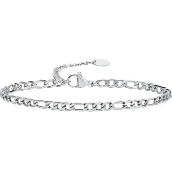 Náramek Daniel Dawson Ocelový náramek Figaro - 3 mm řetízek, chirurgická ocel NR2151-BR-1393S Stříbrná 16 cm + 5 cm (prodloužení)