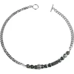 Daniel Dawson Pánský náhrdelník Max - Labradorit, chirurgická ocel NH1299-0336/45 Šedá 45 cm