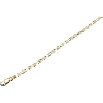 Náramek Zlatý 585/1000 náramek vícebarevný žiletkový 1096