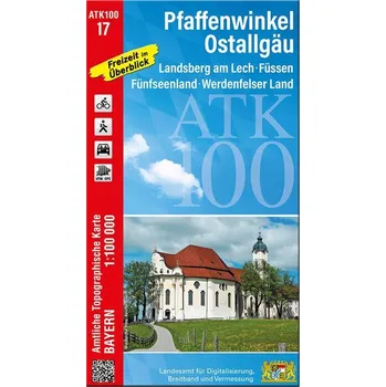 ATK100-17 Pfaffenwinkel, Ostallgäu (Amtliche Topographische Karte 1:100000) - Landesamt für Digitalisierung, Breitband und Vermessung