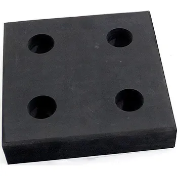 Černý gumový doraz na rampu FLOMA - 25 x 25 cm a tloušťka 5 cm, 87651202