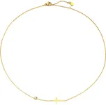 Victoria Filippi Stainless Steel Náhrdelník s křížkem a zirkonem Dorothea Gold NH-782G Zlatá 40 cm + 5 cm (prodloužení)