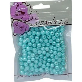 Dětské navlékací korálky Korálky 8mm světle modré plastové 50 g