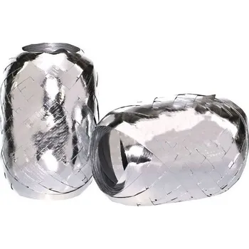 Stuha Stuhy - Klubíčko 20m/5mm METAL stříbrná