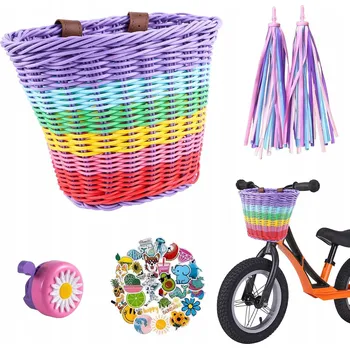 Košík na láhev KOŠÍK NA KOLO CLICK NA ŘÍDÍTKA PRO DÍVKY + SAMOLEPKY