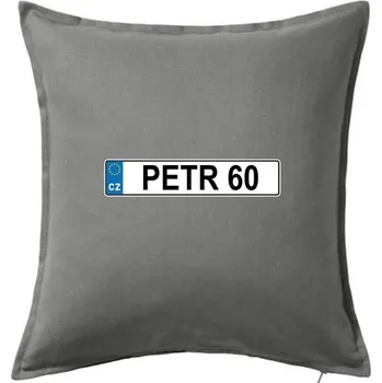 Polštář SPZ Petr 60 - Polštář 50x50 - 50x50 - Včetně výplně ( Tmavě šedý melír )